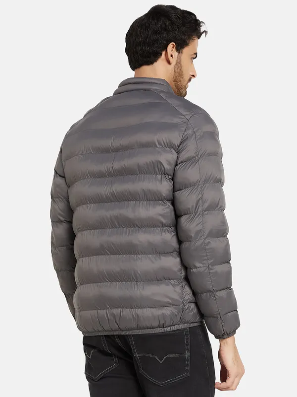 METTLE Men Grey Quilted Jacket